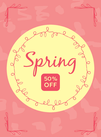 spring sale transparent design with pink and yellow palette - Download Free Stock Videos Pikwizard.com