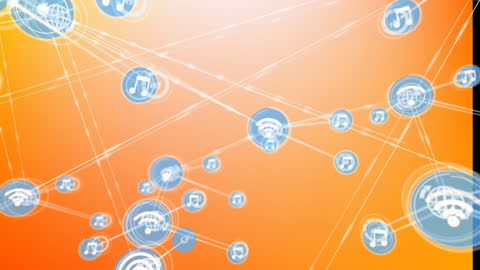 Digital Network Connections with Music Icons