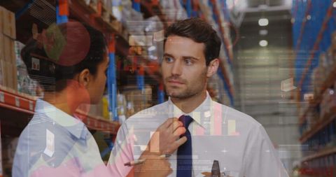 Mixed Reality in Warehouse: Seamless Integration of Data Technology - Download Free Stock Images Pikwizard.com