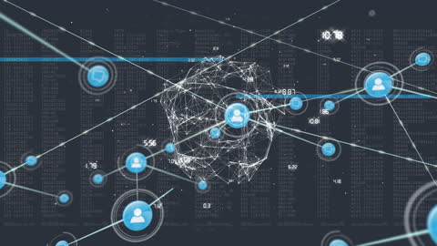 Digital Network Connections with User Interface Icons
