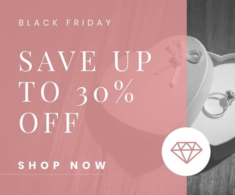 black friday jewelry sale advertisement with engagement ring - Download Free Stock Templates Pikwizard.com
