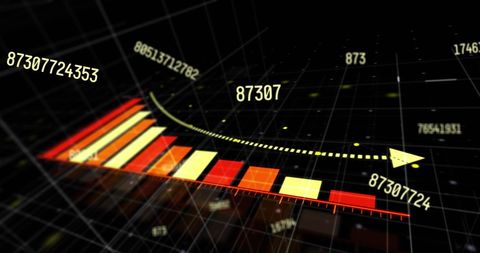 Digital Infographic with Numerical Data and Graph - Download Free Stock Images Pikwizard.com
