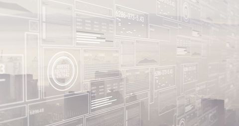 Financial Data Overlay with Cityscape Modern Interface - Download Free Stock Images Pikwizard.com