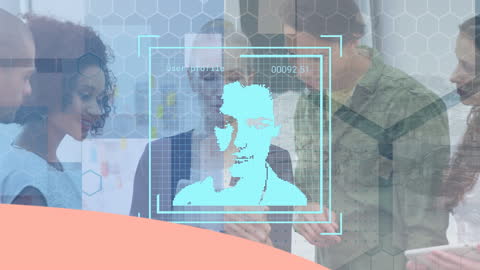 Diverse Team Communicating Future Technology Concepts in Office