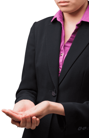 transparent professional woman holding hands out - Download Free Stock Videos Pikwizard.com