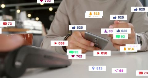 Engagement with Social Media Alerts on Smartphone - Download Free Stock Images Pikwizard.com