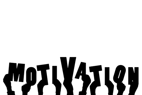 Inspirational hands illustration with motivational text on transparent background