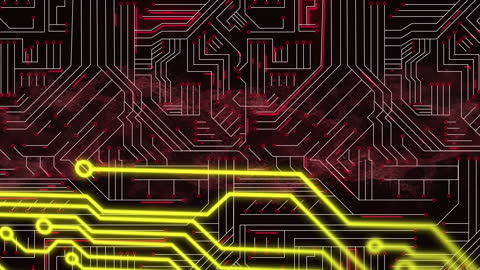 Futuristic Circuitry Design with Neon Highlights