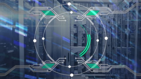 Futuristic Network Data Processing Technology Concept