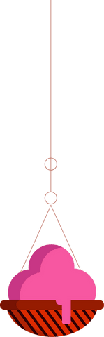 Floating ice cream scoop hanging on transparent background