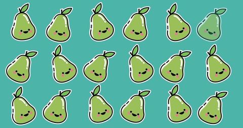cute smiling pear icons seamless pattern - Download Free Stock Images Pikwizard.com