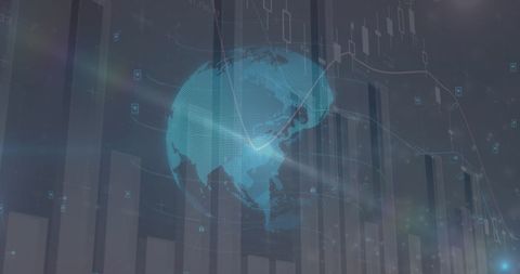 digital financial data processing on global scale - Download Free Stock Images Pikwizard.com