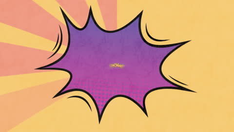 Dynamic Comic Book Style Burst with Expression 'Pow!'