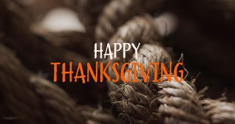 Happy Thanksgiving Text on Ropes Background for Festive Designs - Download Free Stock Images Pikwizard.com