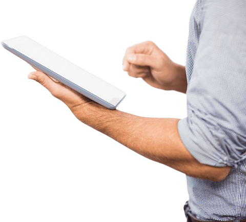 transparent view midsection businessman using tablet device - Download Free Stock Videos Pikwizard.com