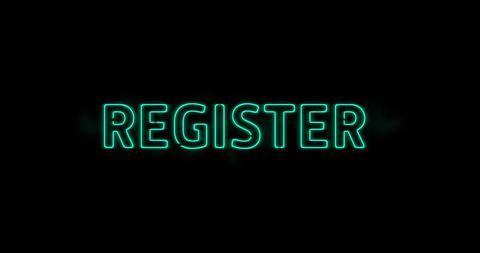 Neon Green Register Sign on Black Background - Download Free Stock Images Pikwizard.com