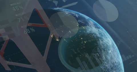 Global Networking and Data Visualization Over Earth