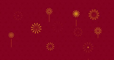 Festive Fireworks Display on Red for Chinese New Year - Download Free Stock Images Pikwizard.com