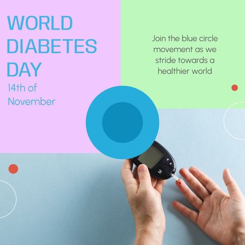 World Diabetes Day Healthcare Awareness - Download Free Stock Templates Pikwizard.com