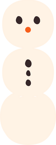 minimalistic vector snowman on transparent background - Download Free Stock Videos Pikwizard.com
