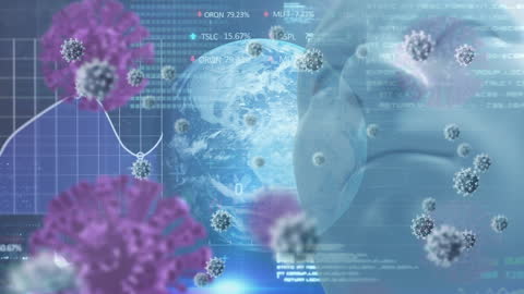 COVID-19 Pandemic Animation with Virtual Data and Earth