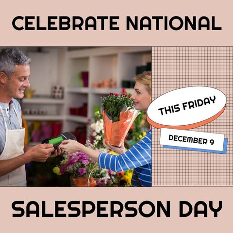 national salesperson day celebration retail transaction - Download Free Stock Templates Pikwizard.com
