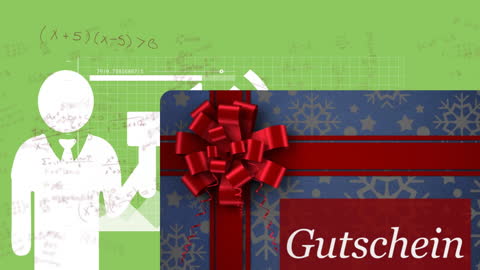 Mathematical Equations Merging with Gift Card Animation