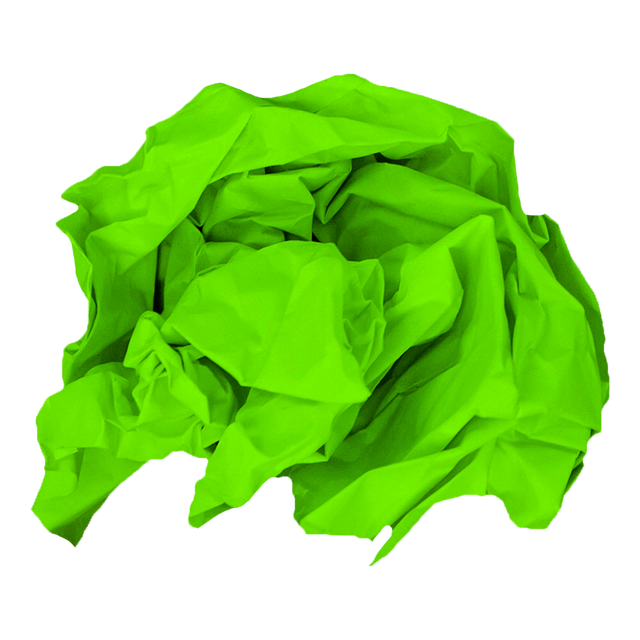 Green Crumpled Paper Object on Transparent Background - Download Free Stock Videos Pikwizard.com