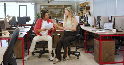 Diverse Colleagues Brainstorming Business Ideas in Office