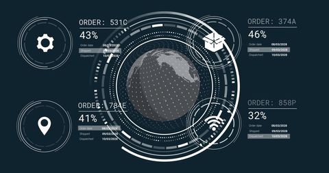 global data processing with artificial intelligence infographic - Download Free Stock Images Pikwizard.com