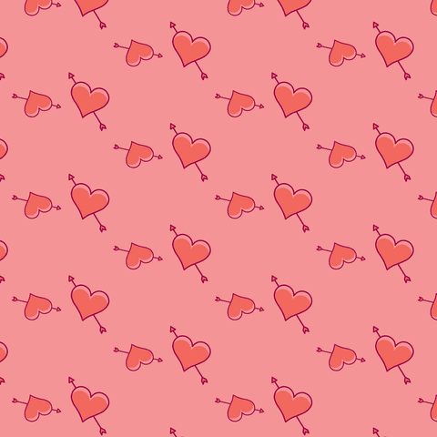 Transparent Hearts and Arrows Seamless Pattern Vector
