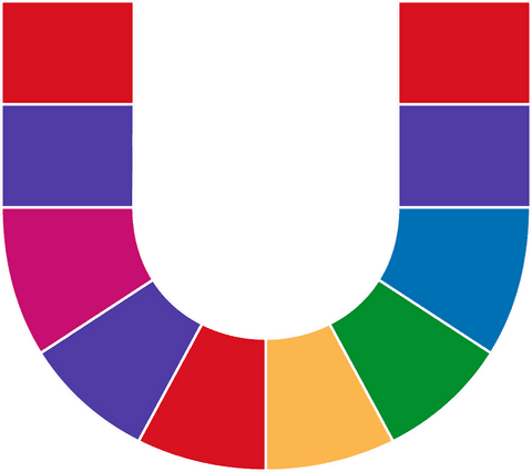 transparent horseshoe-shaped colorful segments design - Download Free Stock Videos Pikwizard.com