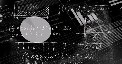 Mathematical Equations on Dark Digital Interface Background - Download Free Stock Images Pikwizard.com