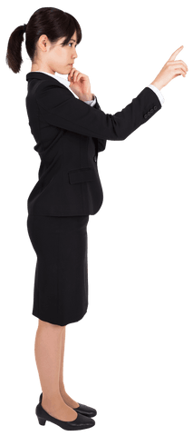 Transparent Vector of Asian Businesswoman Gesturing Forward