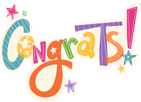 Congrats Festive Word-Art with Stars on Transparent Background - Download Free Stock Videos Pikwizard.com