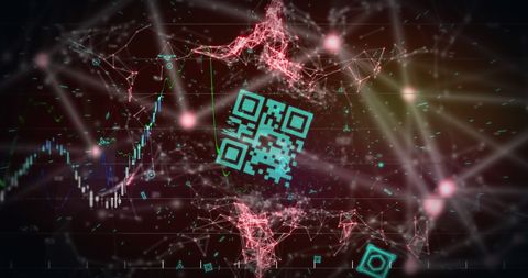 Digital Connectivity System with QR Code Overlay - Download Free Stock Images Pikwizard.com