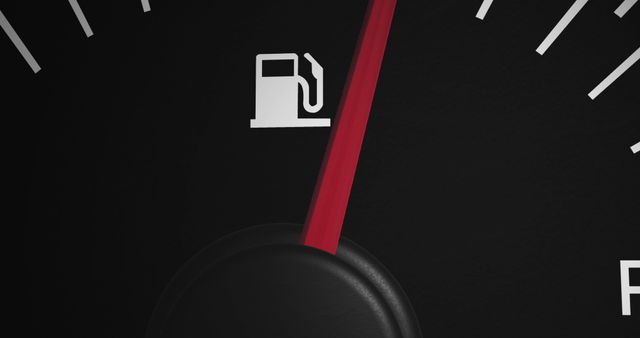 Close-up of Fuel Gauge Indicator on Black Background - Download Free Stock Images Pikwizard.com