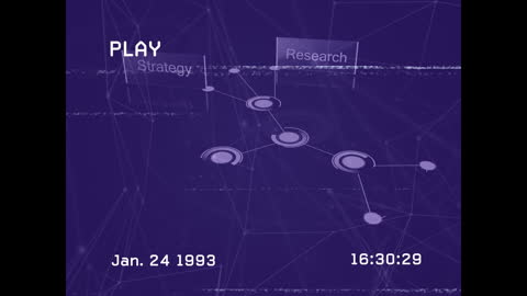 Retro Futuristic Data Processing Concept with Network Connections