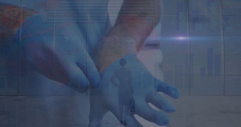 Healthcare Data Analysis Concept with Overlayed Figures