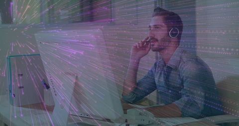 Innovative IT Professional Working on Digital Solutions