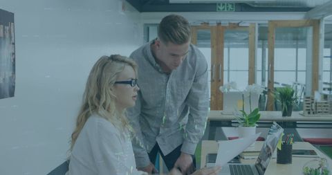 Collaborative Office Meeting with Digital Data Overlay