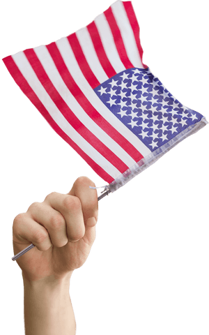 Hand Holding USA Flag on Transparent Background for Patriotic Use - Download Free Stock Videos Pikwizard.com