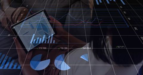 Business Professionals Analyzing Data on Tablet Performance Charts