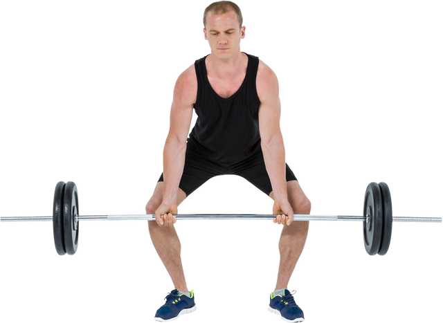 Transparent image of male bodybuilder lifting heavy barbell well focused on workout - Download Free Stock Videos Pikwizard.com