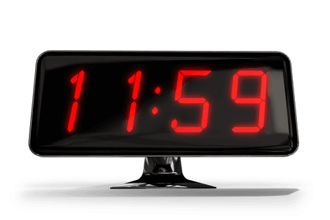 digital clock with red led numbers on transparent background - Download Free Stock Videos Pikwizard.com