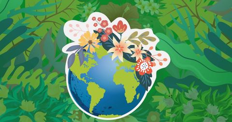 Floral Globe Symbolizing Environmental Sustainability - Download Free Stock Images Pikwizard.com