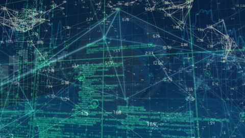 Global Network Connections with Data Processing Visuals