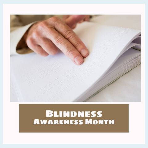 braille reading promotes blindness awareness month - Download Free Stock Templates Pikwizard.com