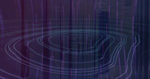 Abstract Light Trails with Data Patterns on Purple Background - Download Free Stock Images Pikwizard.com