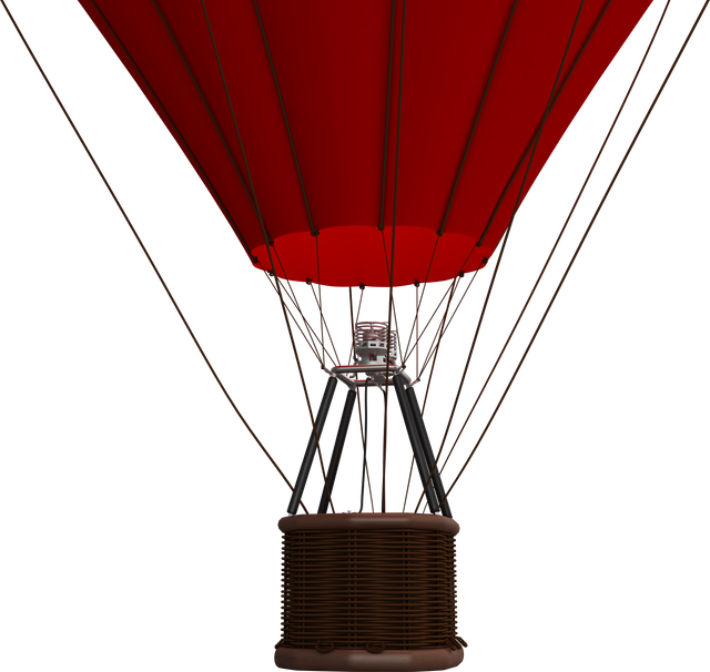 Transparent Red Hot Air Balloon on Clear Background - Download Free Stock Videos Pikwizard.com